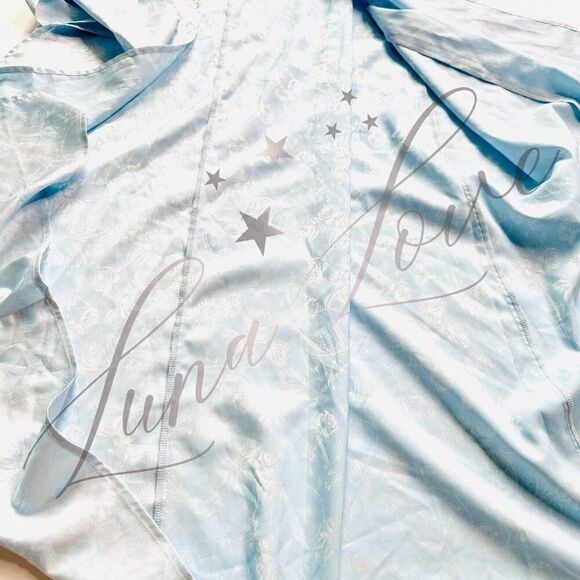 FOR LOVE & LEMONS Hattie Jacquard Maxi Dress In Blue (size S) NWT - Picture 8 of 13